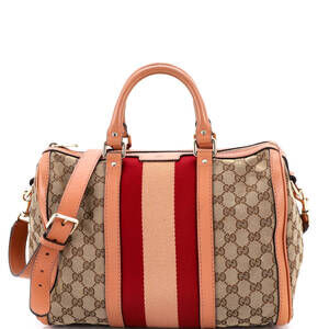 Gucci Vintage Web Boston Bag Gg Canvas #220460G12B